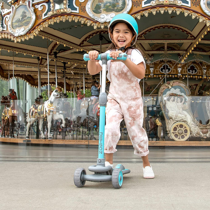 Gleam Kids Kick Scooter - Light Up Your Ride with LED Wheels, Adjustable Handlebar, and Enhanced Stability for Ages 3+