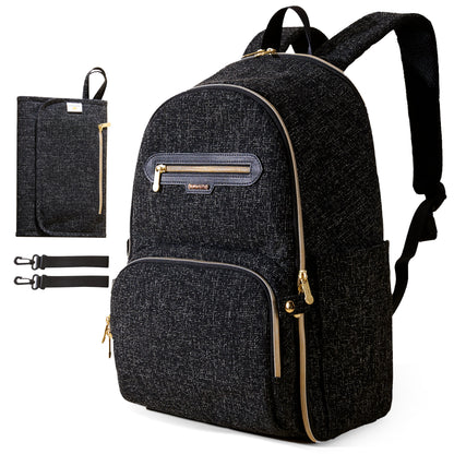👜 TweedTote Convertible Diaper Backpack 🎒 – Chic 2-in-1 Baby Bag for Stylish Moms on the Go