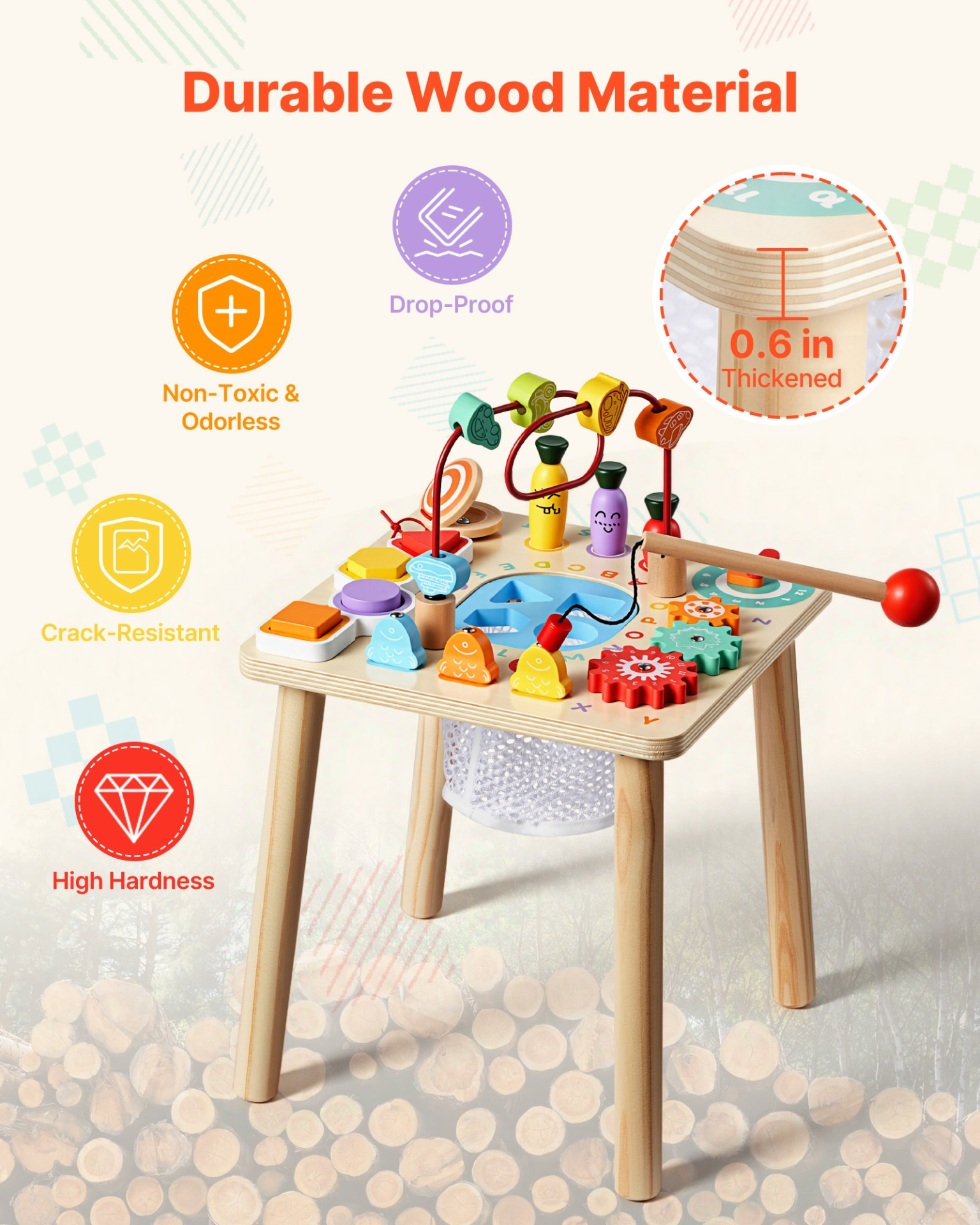 LittleGenius™ 8-in-1 Montessori Activity Table – Learn, Play & Grow