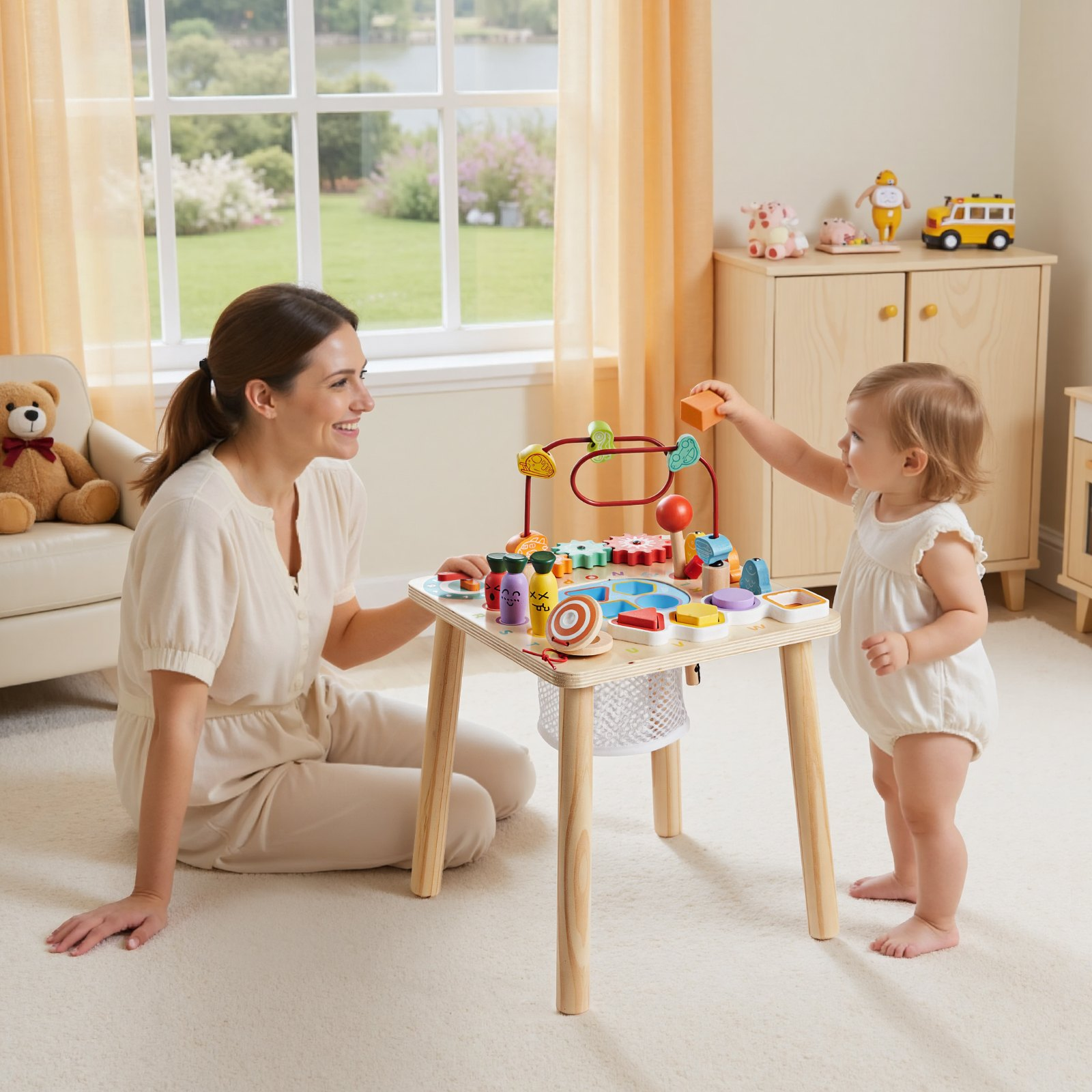 LittleGenius™ 8-in-1 Montessori Activity Table – Learn, Play & Grow