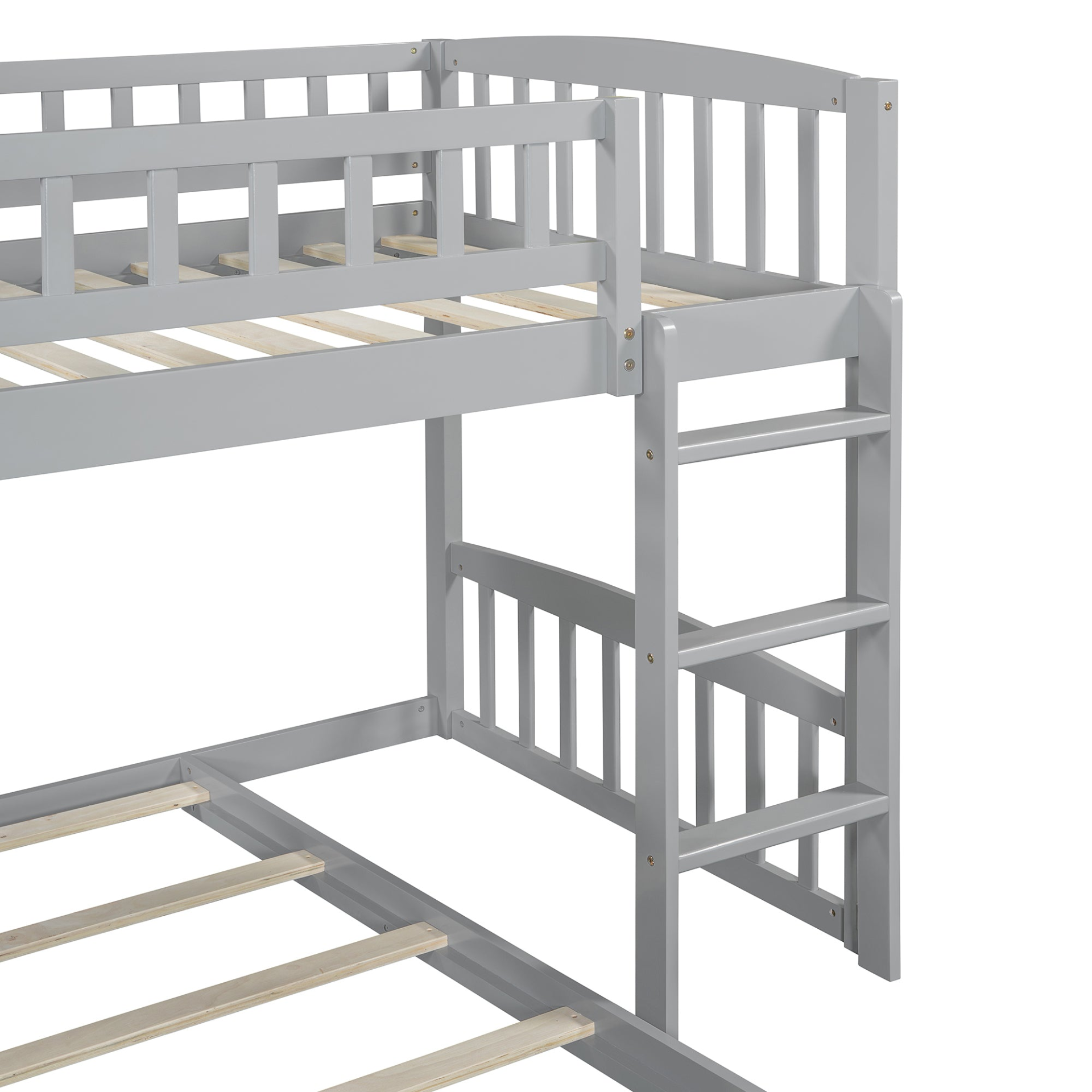 Twin Over Twin Bunk Bed with Slide and Ladder