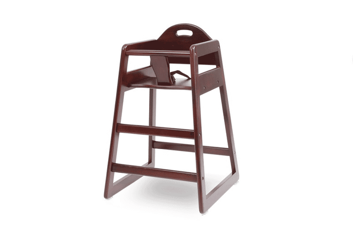 Solid Wood Stackable High Chair, Cherry - The Little Big Store