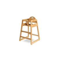 Solid Wood Stackable High Chair, Natural - The Little Big Store