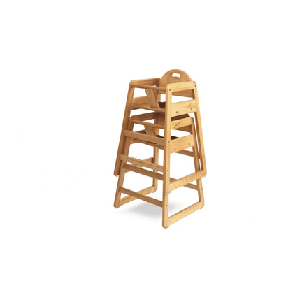 Solid Wood Stackable High Chair, Natural - The Little Big Store