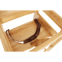 Solid Wood Stackable High Chair, Natural - The Little Big Store