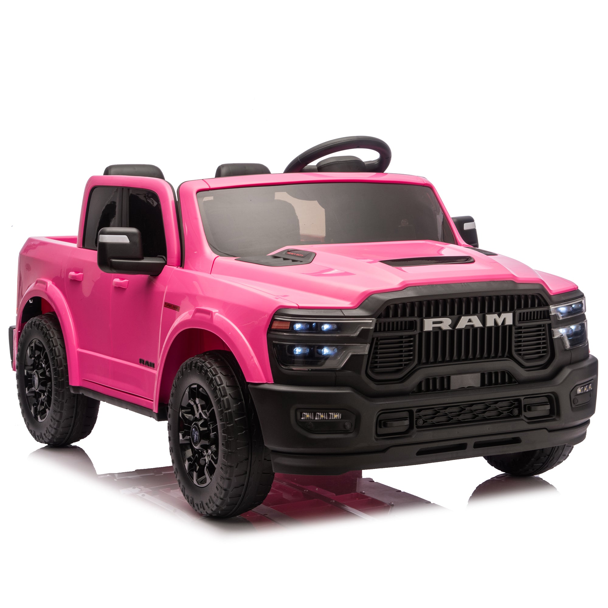 24V Licensed Dodge RAM 2500 2-Seater Ride-On Truck - Pink