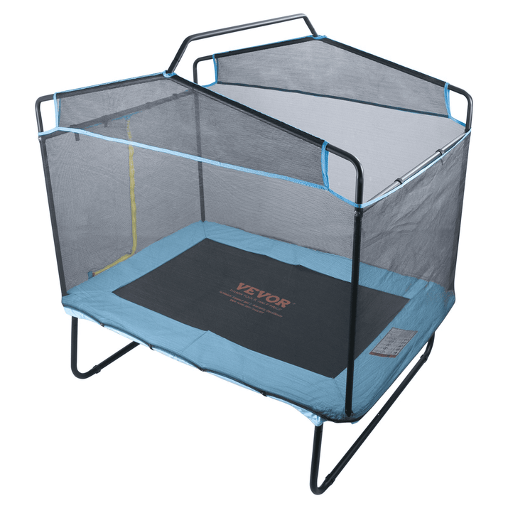 VEVOR 6FT Trampoline for Kids, 72" Indoor/Outdoor Toddlers Trampoline, Mini Baby Trampoline with Safety Enclosure Net, Gymnastics Bar, Hammock, Recreational Trampoline Birthday Gift for 3+ Years Kids - The Little Big Store