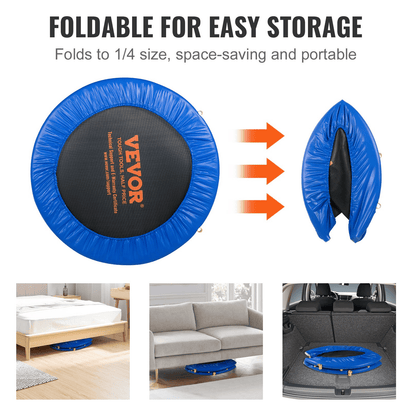 VEVOR 3FT Trampoline for Kids Indoor/Outdoor Foldable Baby Toddlers Trampoline - The Little Big Store