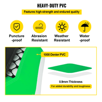 VEVOR Inflatable Water Trampoline 10FT , Round Inflatable Water Bouncer with 4-Step Ladder, Water Trampoline in Green and White for Water Sports. - The Little Big Store