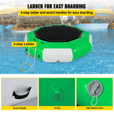 Four-step boarding ladder, grab handle, attachment ring and air-valve details