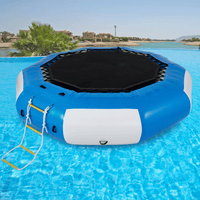 VEVOR 13ft Inflatable Water Bouncer, Water Trampoline Splash Padded Inflatable Bouncer Bounce Swim Platform for Water Sports - The Little Big Store