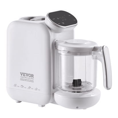 VEVOR Baby Food Maker, 430W Baby Food Processor with 750 ml Tritan Bowl, SUS304 Stainless Steel, 5 in 1 Baby Food Puree Blender Steamer Grinder for Food, Fruit, Vegetable, Meat - The Little Big Store
