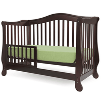 The Brentwood 4 in 1 Convertible Full Sized Wood Crib, Cherry - The Little Big Store