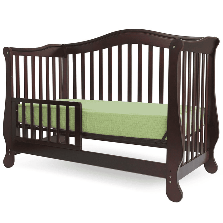 The Brentwood 4 in 1 Convertible Full Sized Wood Crib, Cherry - The Little Big Store