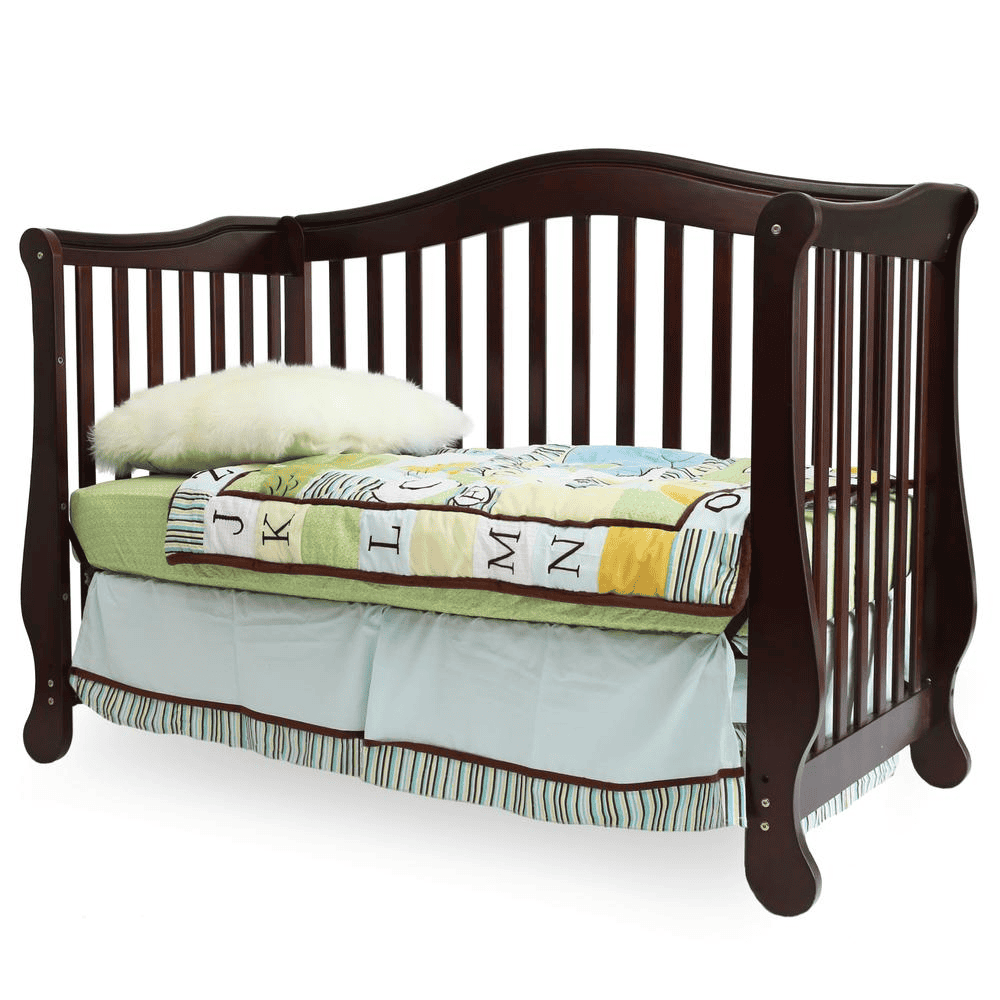 The Brentwood 4 in 1 Convertible Full Sized Wood Crib, Cherry - The Little Big Store