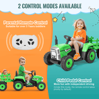 VEVOR Kids Ride on Tractor 12V Electric Toy Tractor with Trailer Remote Control - The Little Big Store