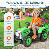 VEVOR Kids Ride on Tractor 12V Electric Toy Tractor with Trailer Remote Control - The Little Big Store