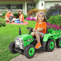 VEVOR Kids Ride on Tractor 12V Electric Toy Tractor with Trailer Remote Control - The Little Big Store