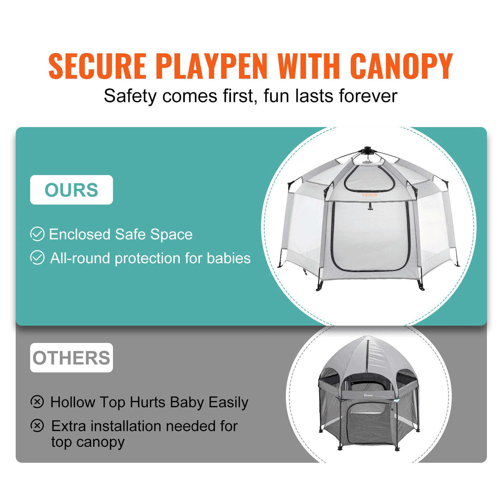 SunnyNest Baby Playpen: Pop-Up Paradise for Tiny Tots 🌞 - The Little Big Store