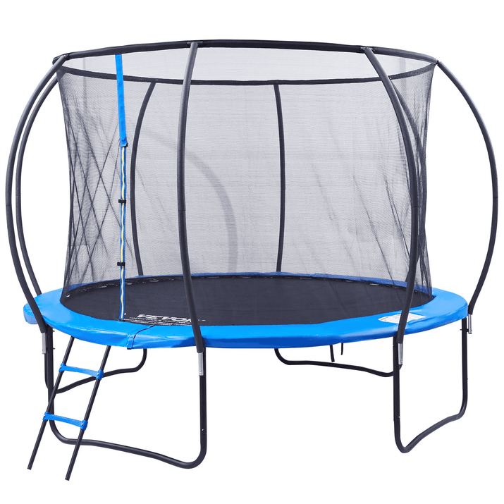VEVOR 10FT Trampoline, 330 lbs Trampoline with Enclosure Net, Ladder, and Curved Pole, Heavy Duty Trampoline with Jumping Mat and Spring Cover Padding, Outdoor Recreational Trampolines for Kids Adults - The Little Big Store