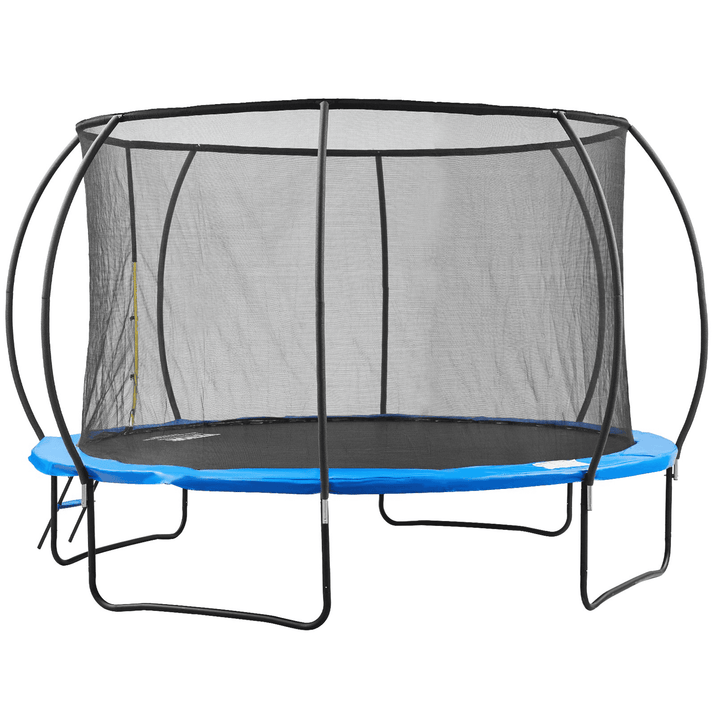 VEVOR 12FT Trampoline, 400 lbs Trampoline with Enclosure Net, Ladder, and Curved Pole, Heavy Duty Trampoline with Jumping Mat and Spring Cover Padding, Outdoor Recreational Trampolines for Kids Adults - The Little Big Store
