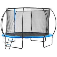 VEVOR 12FT Trampoline, 400 lbs Trampoline with Enclosure Net, Ladder, and Curved Pole, Heavy Duty Trampoline with Jumping Mat and Spring Cover Padding, Outdoor Recreational Trampolines for Kids Adults - The Little Big Store
