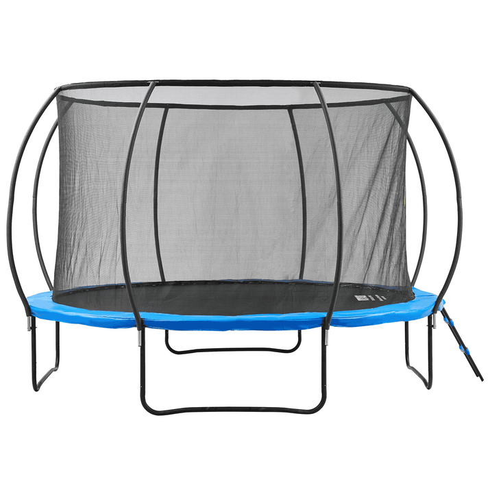 VEVOR 12FT Trampoline, 400 lbs Trampoline with Enclosure Net, Ladder, and Curved Pole, Heavy Duty Trampoline with Jumping Mat and Spring Cover Padding, Outdoor Recreational Trampolines for Kids Adults - The Little Big Store