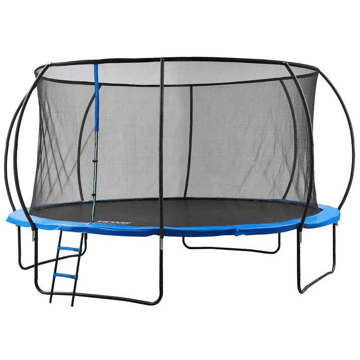 VEVOR 14FT Trampoline, 450 lbs Trampoline with Enclosure Net, Ladder, and Curved Pole, Heavy Duty Trampoline with Jumping Mat and Spring Cover Padding, Outdoor Recreational Trampolines for Kids Adults - The Little Big Store