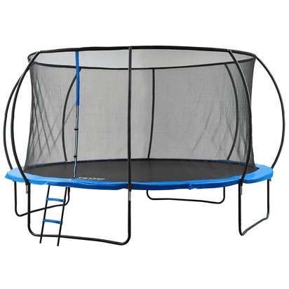 VEVOR 14FT Trampoline, 450 lbs Trampoline with Enclosure Net, Ladder, and Curved Pole, Heavy Duty Trampoline with Jumping Mat and Spring Cover Padding, Outdoor Recreational Trampolines for Kids Adults - The Little Big Store