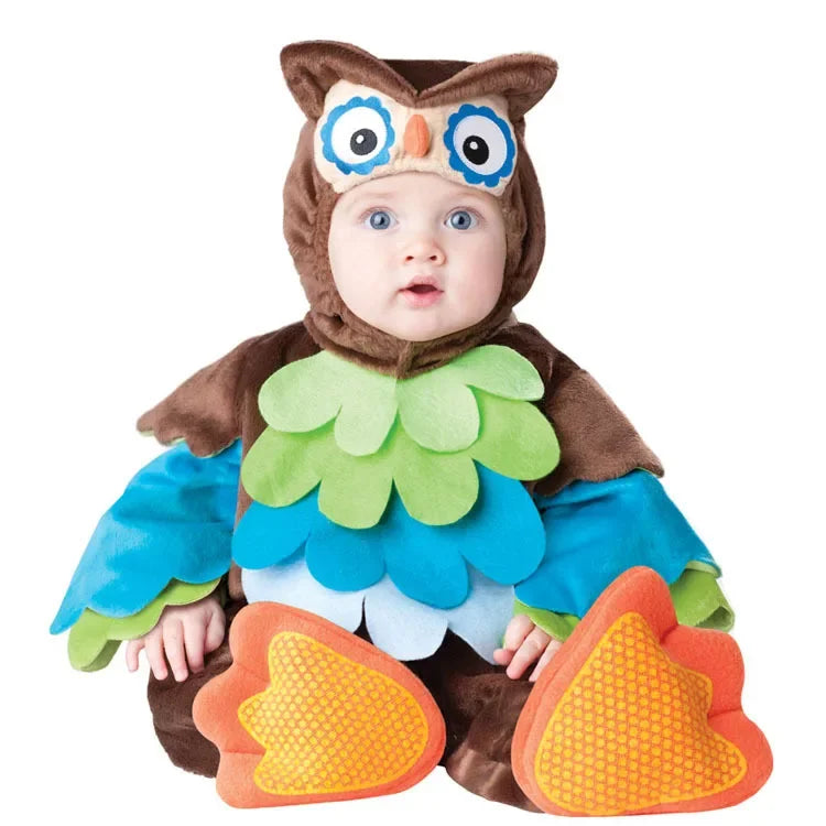 Baby Owl Character Costume with Headpiece, Tail & Paws