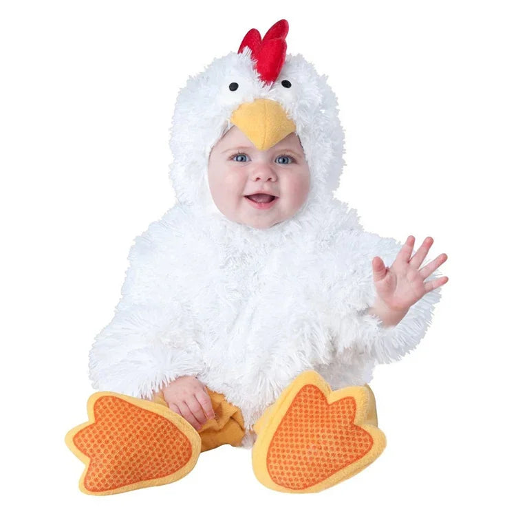 Baby Hen Character Costume with Headpiece, Tail & Paws