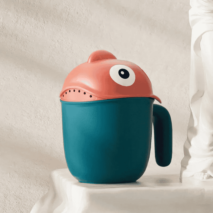 Make Bathtime Fun with Our Cartoon Shark Rinse Cup! 🦈🛁🌟 - The Little Big Store