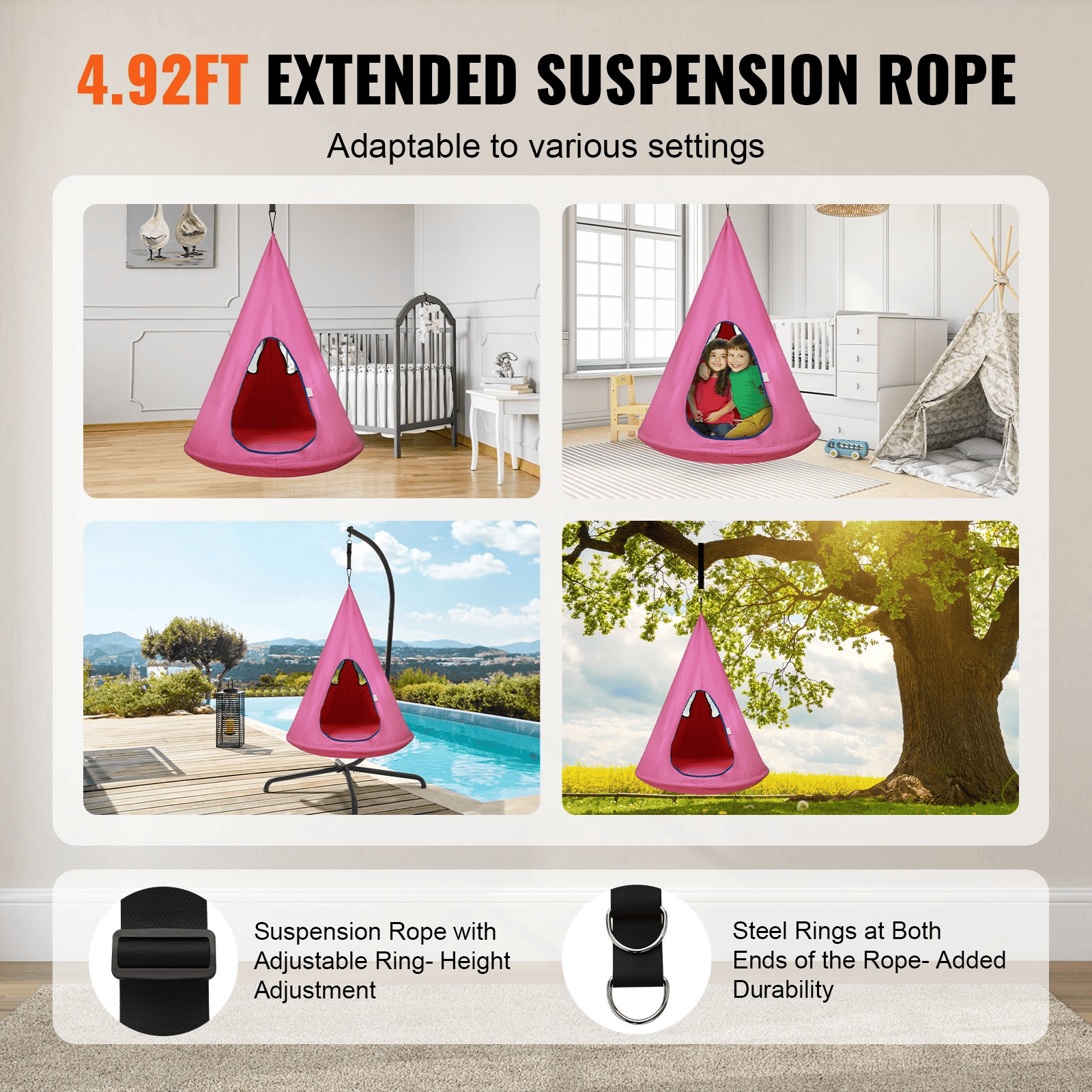 WhimsiSwing™ Kids Sensory Nest Hammock - The Little Big Store