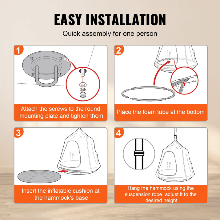 WhimsiSwing™ Kids Sensory Nest Hammock - The Little Big Store