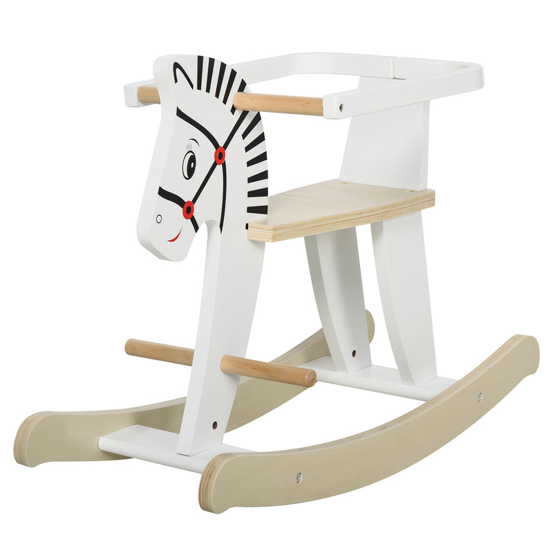 🐴✨ Classic Wooden Rocking Horse for Toddlers – Safe, Stylish & Fun Ride-On Toy 🪵🎁