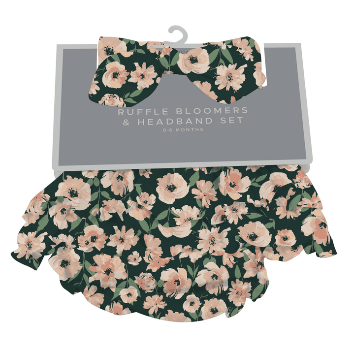 Canyon Sunset Flowers Ruffle Bloomers and Headband Set - The Little Big Store