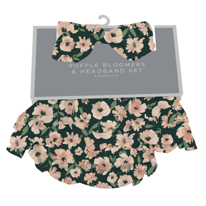 Canyon Sunset Flowers Ruffle Bloomers and Headband Set - The Little Big Store
