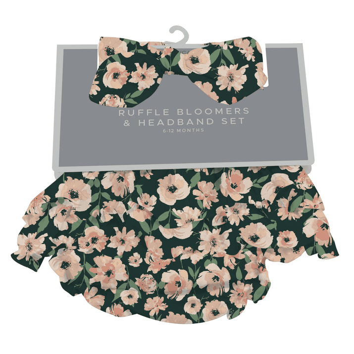 Canyon Sunset Flowers Ruffle Bloomers and Headband Set - The Little Big Store