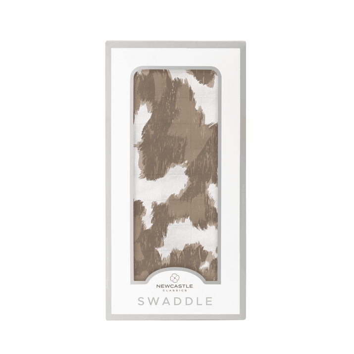 Yellowstone Cowhide Bamboo Swaddle - The Little Big Store
