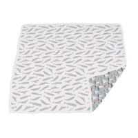 Blue Shadow Whales and Marina Sailboats Bamboo Newcastle Blanket - The Little Big Store