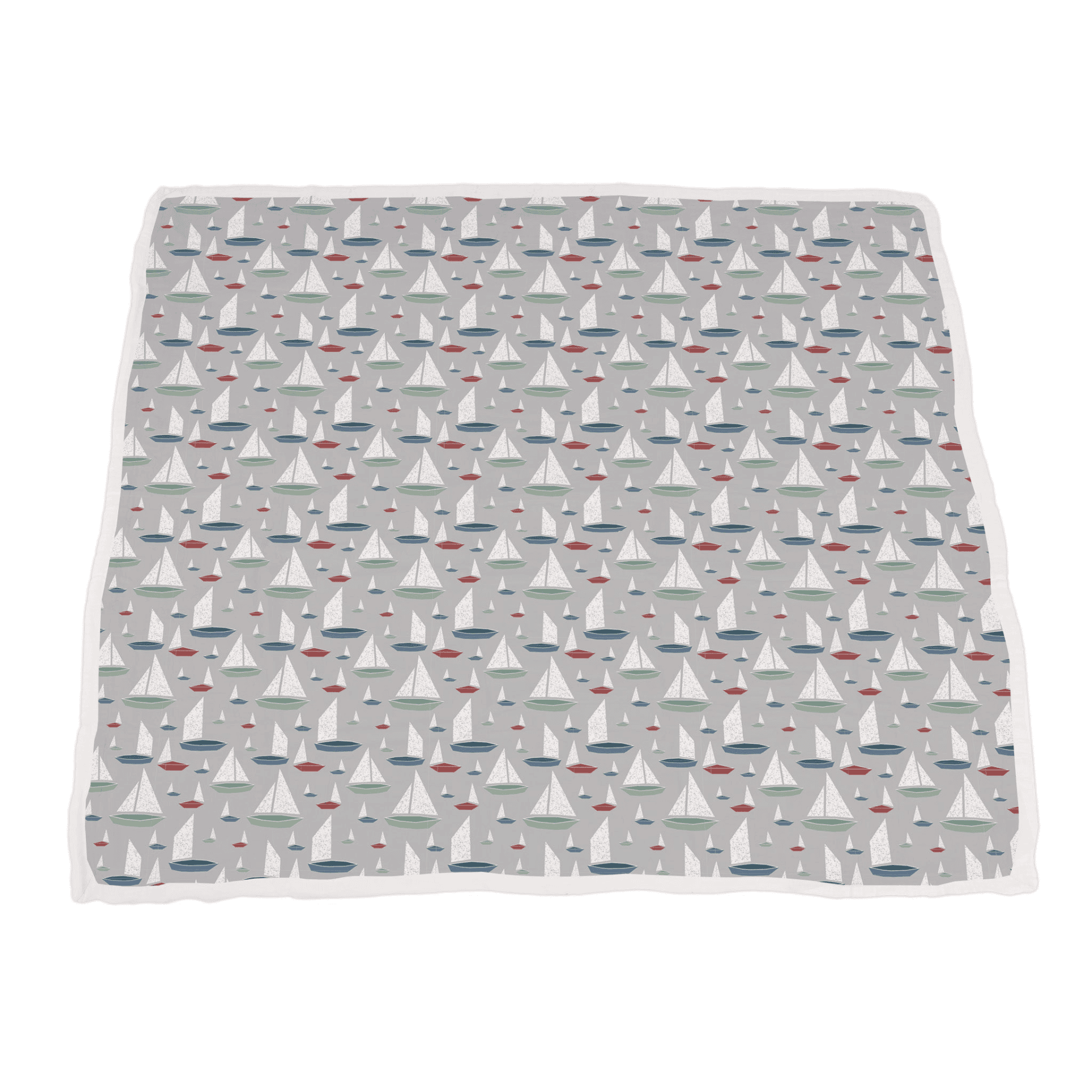Blue Shadow Whales and Marina Sailboats Bamboo Newcastle Blanket - The Little Big Store