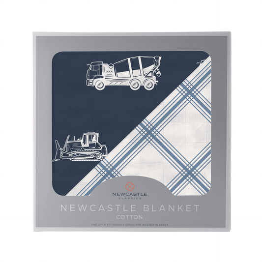 Things That Go and Buffalo Check Plaid Newcastle Blanket - The Little Big Store