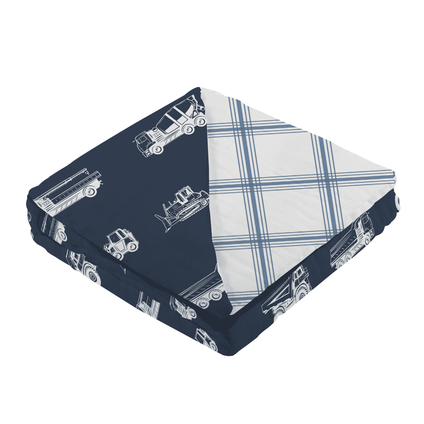 Things That Go and Buffalo Check Plaid Newcastle Blanket - The Little Big Store