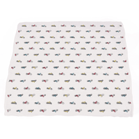 Vintage Muscle Cars and Motorcycles Bamboo Muslin Newcastle Blanket - The Little Big Store