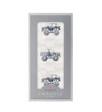 Indigo Monster Trucks Cotton Swaddle - The Little Big Store