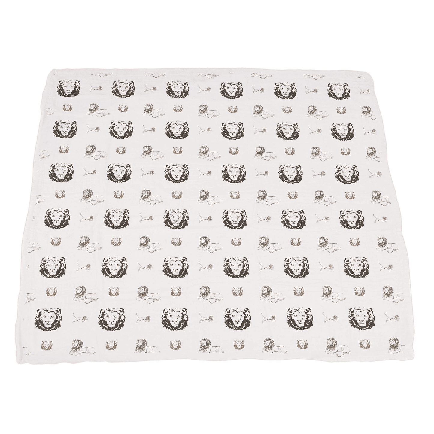 Hear Me Roar Lion and Rhinos and Elephants Bamboo Newcastle Blanket - The Little Big Store