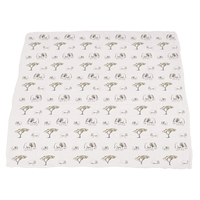 Hear Me Roar Lion and Rhinos and Elephants Bamboo Newcastle Blanket - The Little Big Store