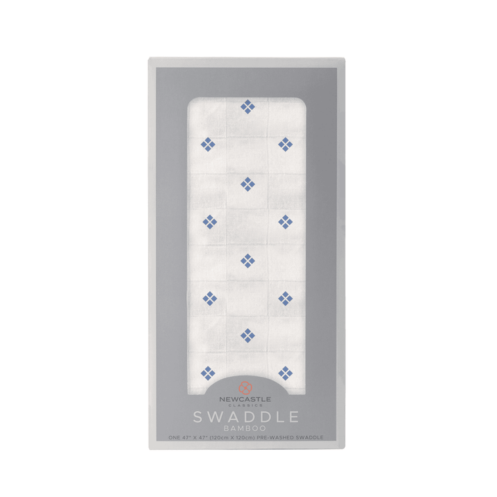 Periwinkle Diamond Polka Dot Swaddle - The Little Big Store