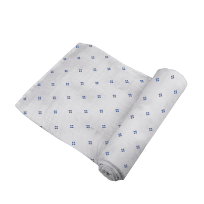 Periwinkle Diamond Polka Dot Swaddle - The Little Big Store