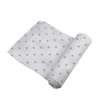 Periwinkle Diamond Polka Dot Swaddle - The Little Big Store